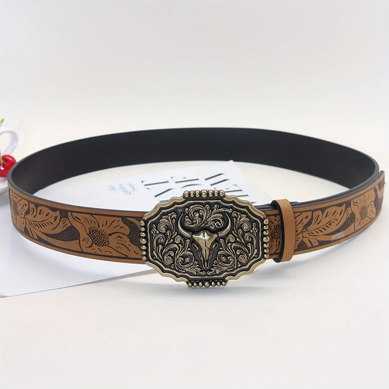 Caroline™ | Vintage Bull Head Western Belt - Image 10