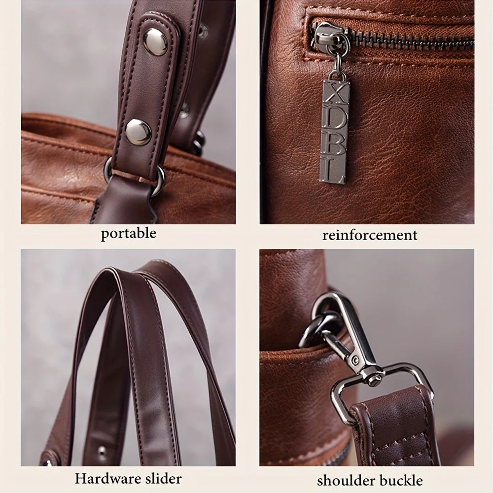 Beatrice™ | Classic Leather Shopping Bag - Image 5