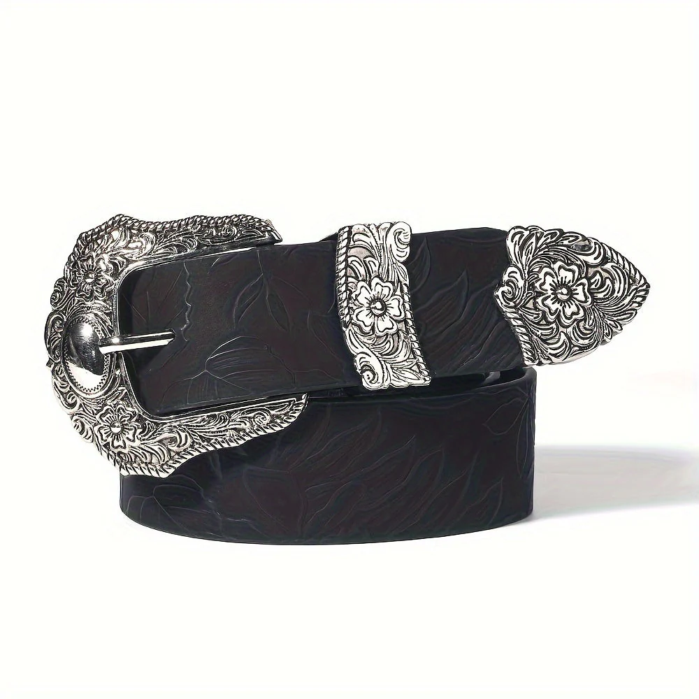 Patricia™ | Carved Square Buckle Belt - Image 3