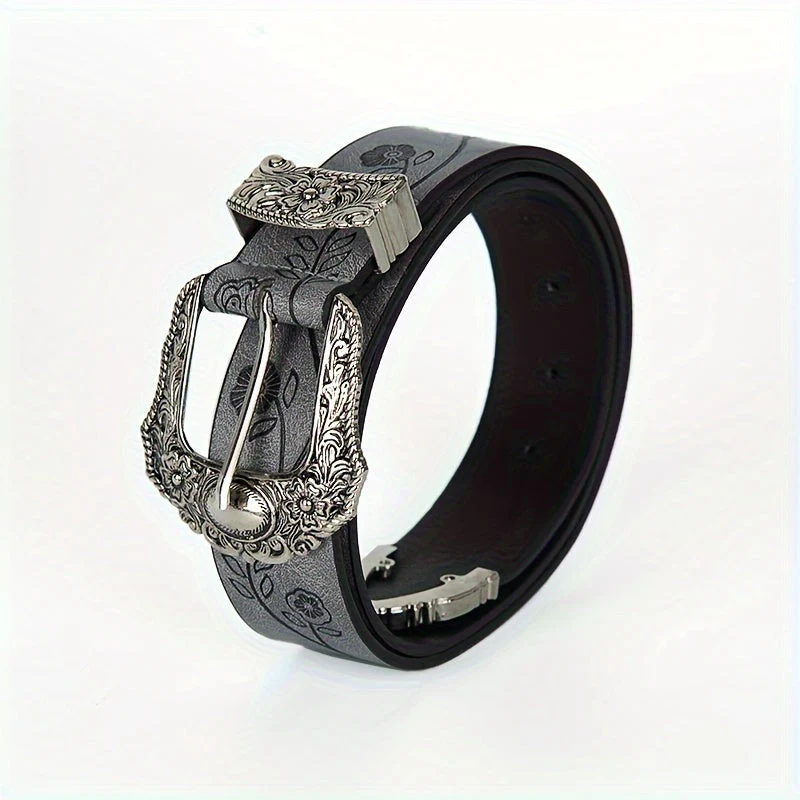 Patricia™ | Carved Square Buckle Belt - Image 4