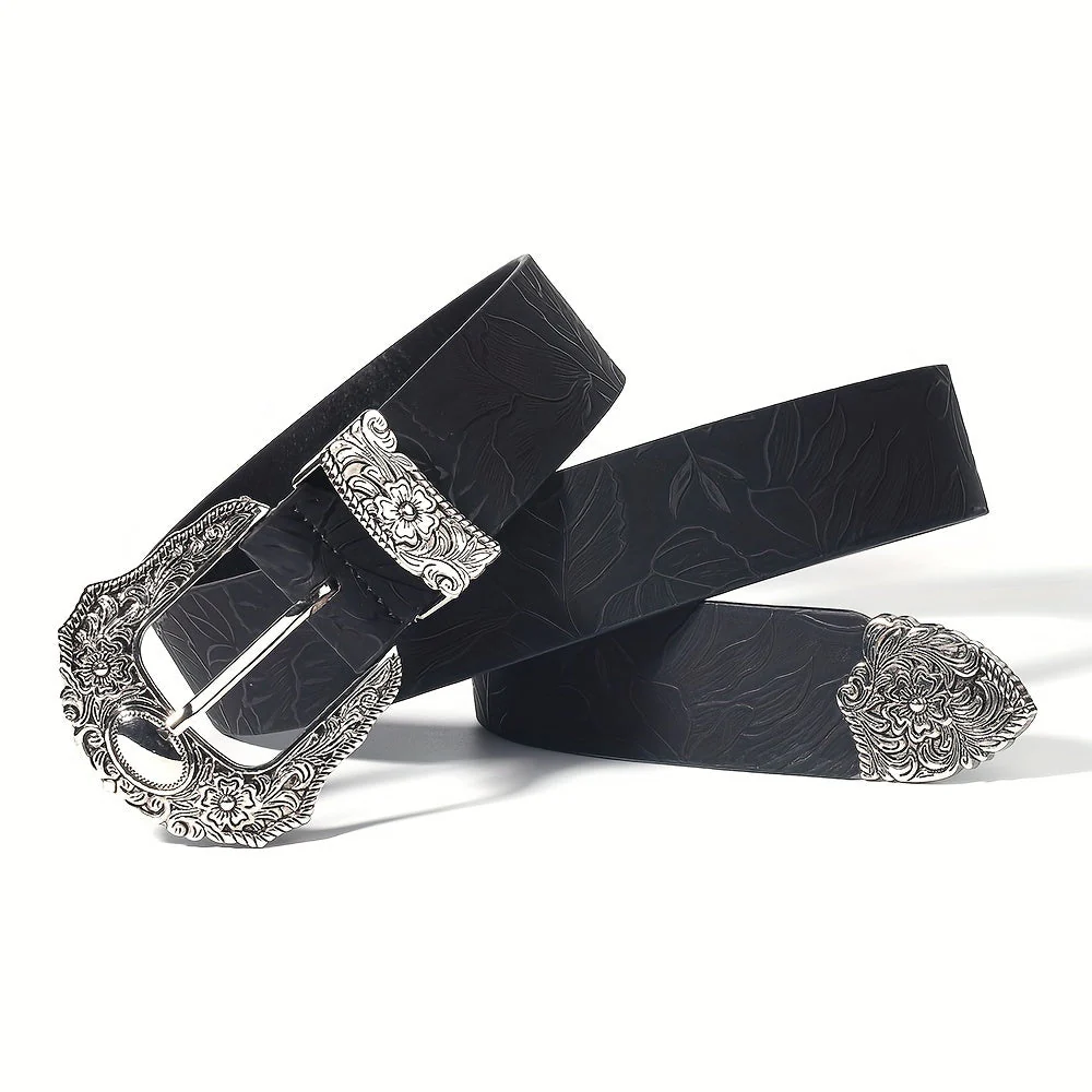 Patricia™ | Carved Square Buckle Belt - Image 6